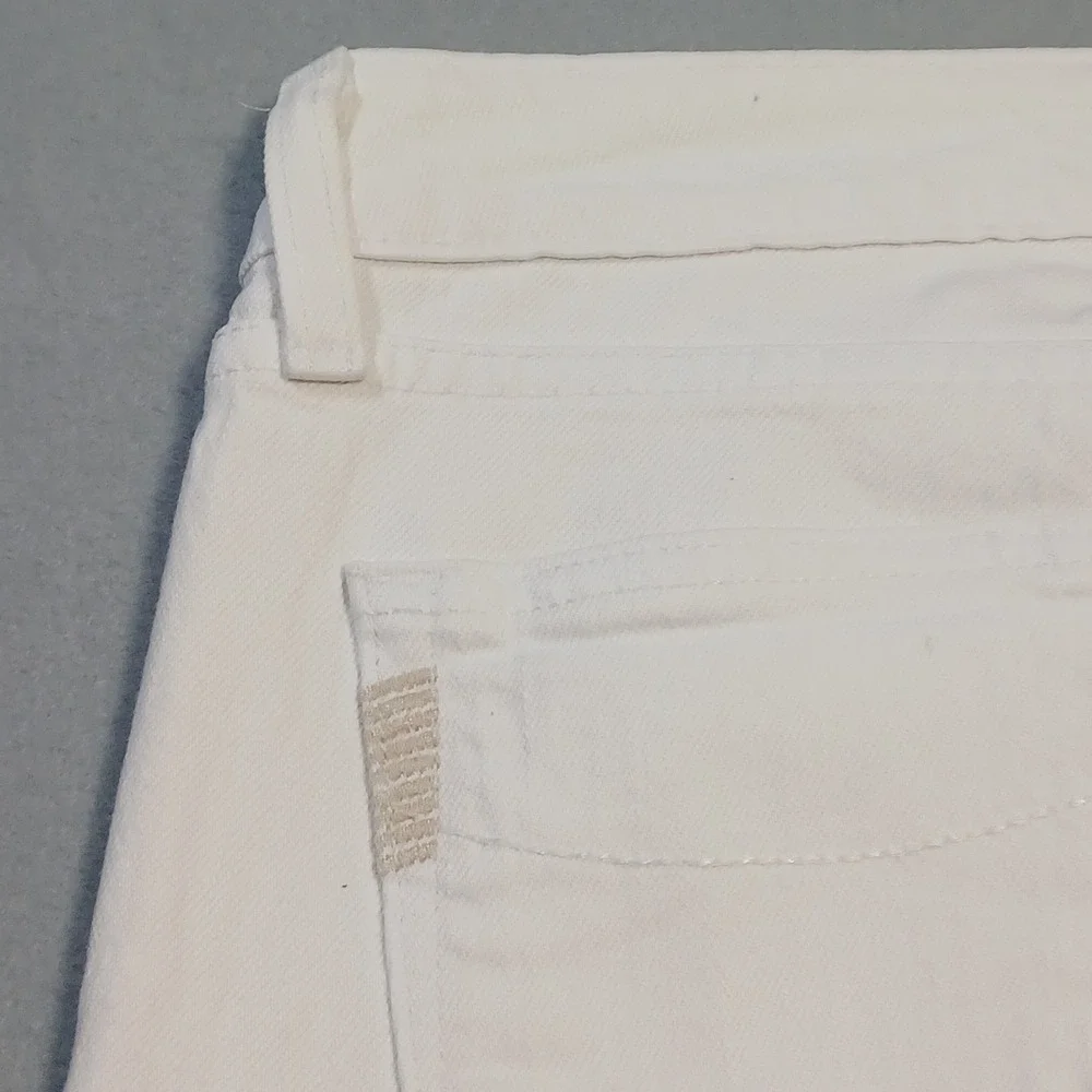 Paige Skyline Skinny Jeans White Denim Size 25 Made in USA‎ Womens